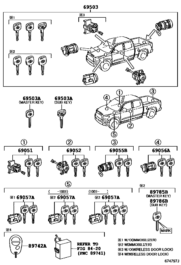 6765 — LOCK CYLINDER SET
