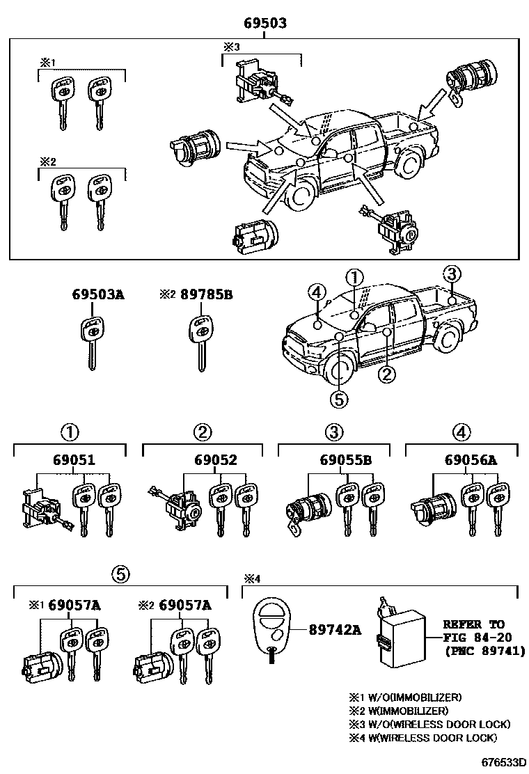 6765 — LOCK CYLINDER SET
