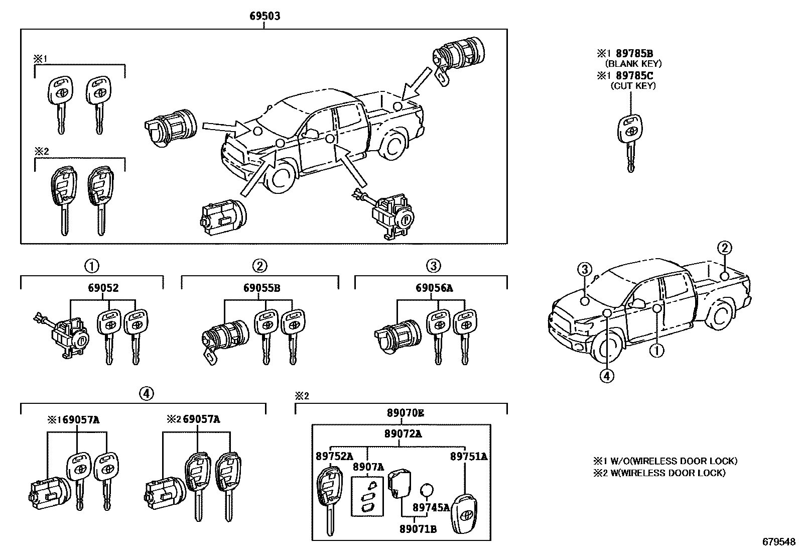 6765 — LOCK CYLINDER SET
