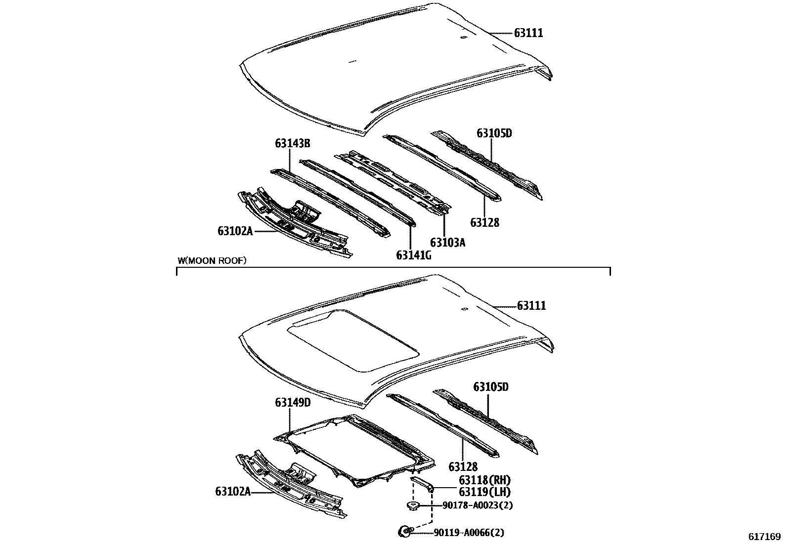 6153 — ROOF PANEL & BACK PANEL