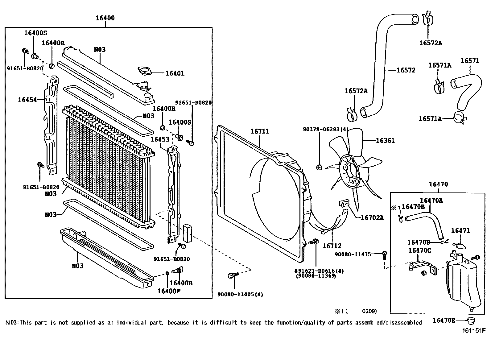 1603 — RADIATOR & WATER OUTLET