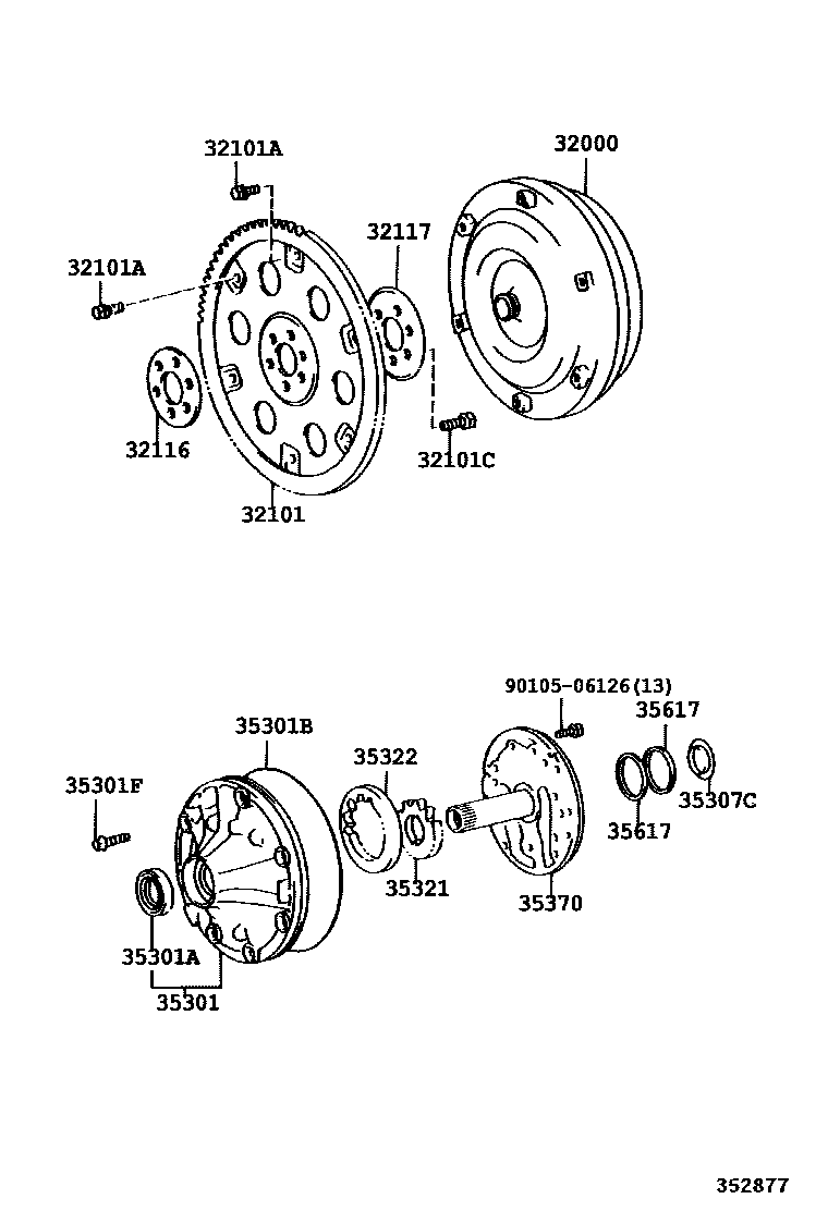 3502 — TORQUE CONVERTER, FRONT OIL PUMP & CHAIN (ATM)