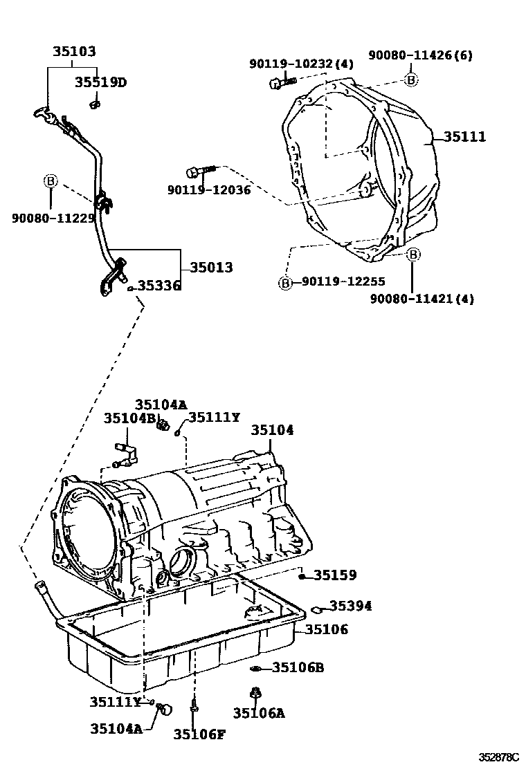 3503 — TRANSMISSION CASE & OIL PAN (ATM)