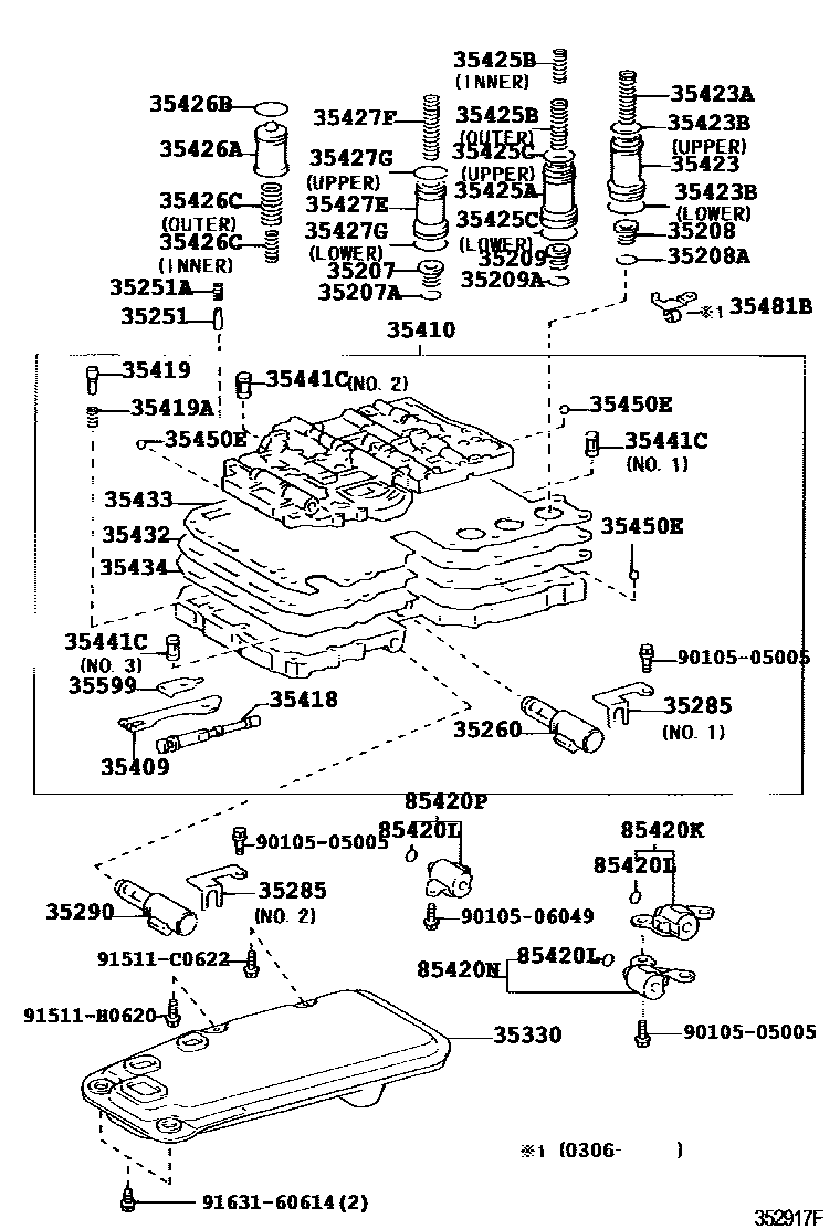 3512 — VALVE BODY & OIL STRAINER (ATM)