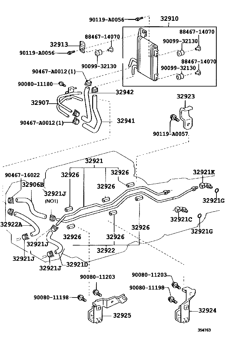 3514 — OIL COOLER & TUBE (ATM)