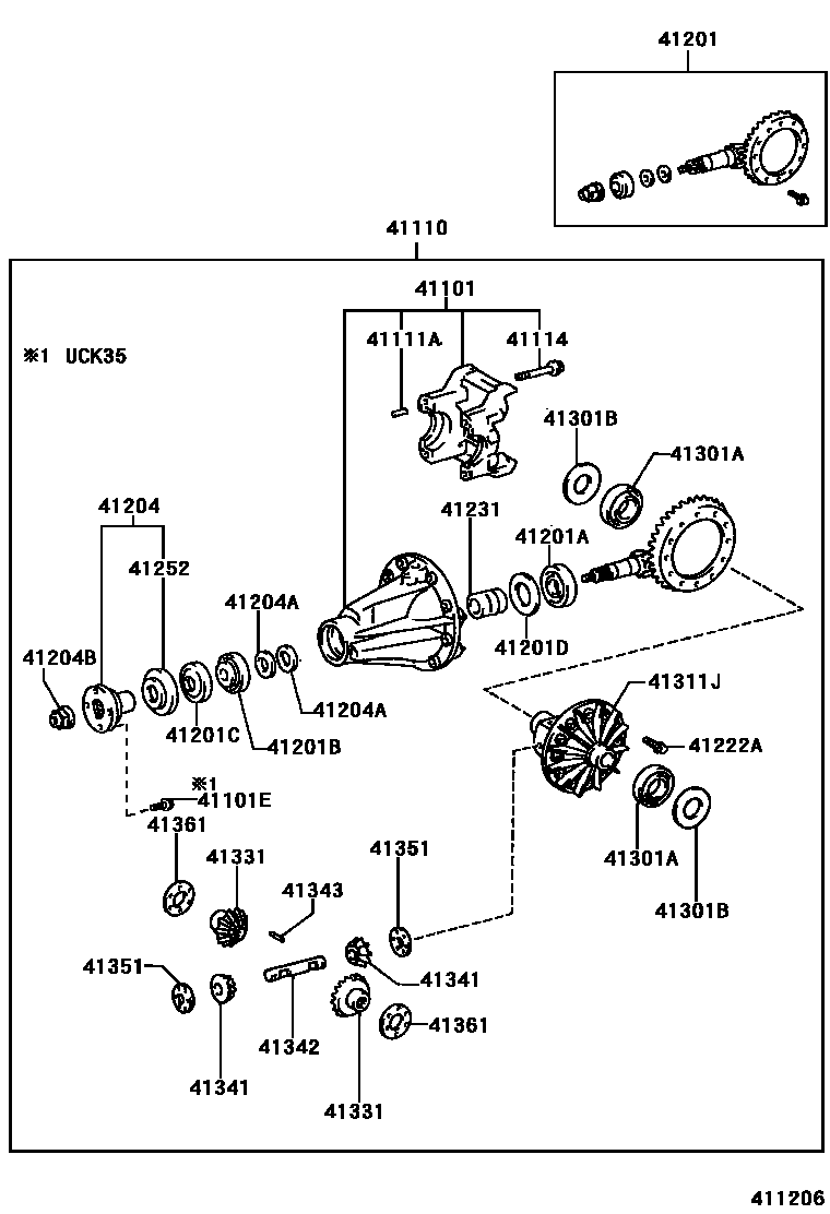 4101 — REAR AXLE HOUSING & DIFFERENTIAL
