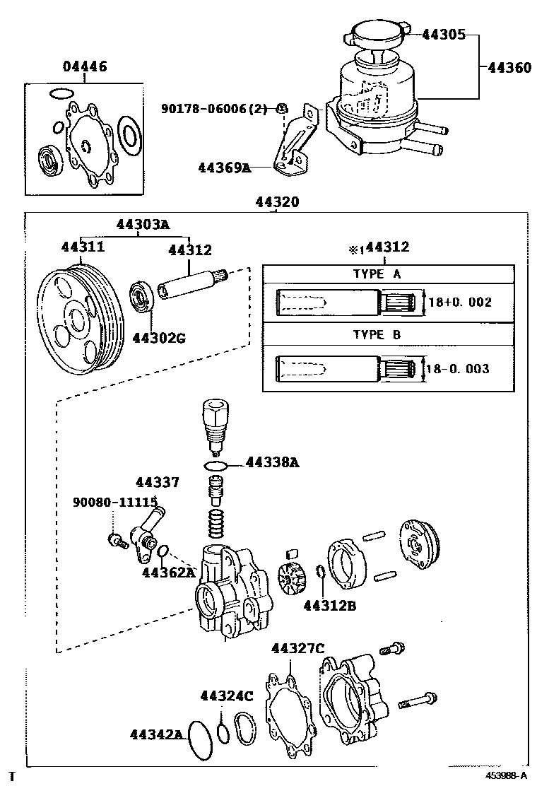 4502 — VANE PUMP & RESERVOIR (POWER STEERING)