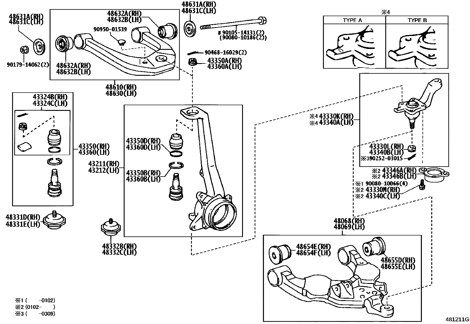 4802 — FRONT AXLE ARM & STEERING KNUCKLE
