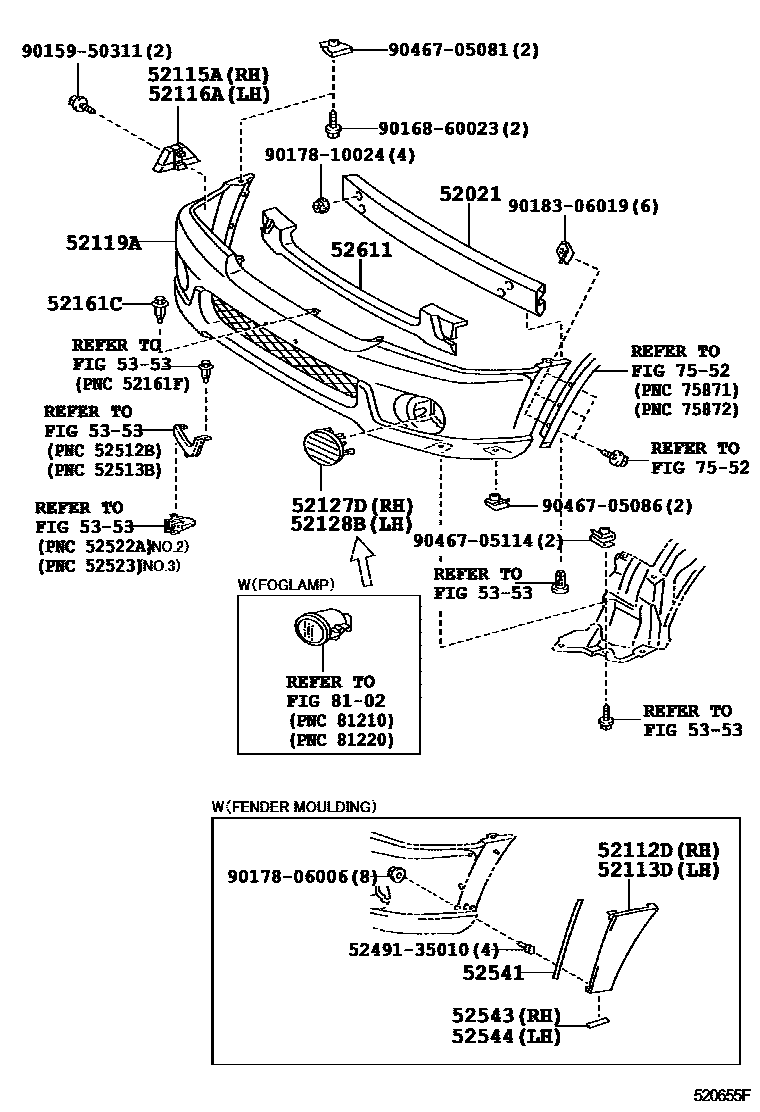 5252 — FRONT BUMPER & BUMPER STAY