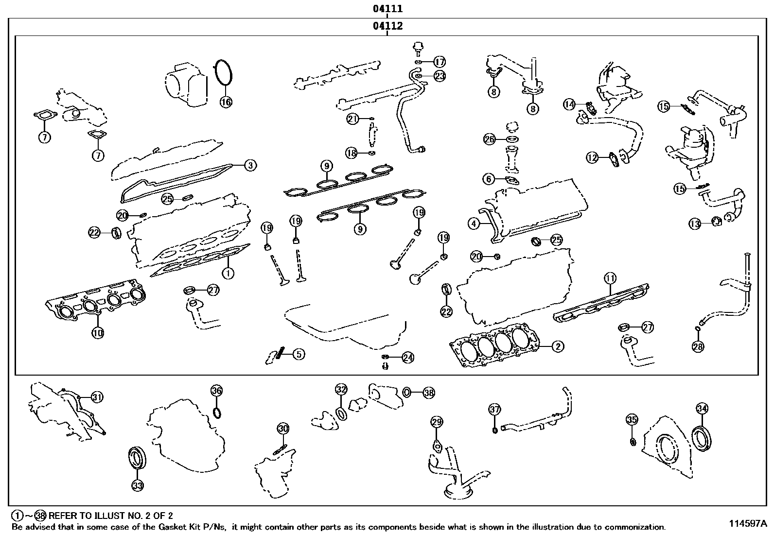 1103 — ENGINE OVERHAUL GASKET KIT
