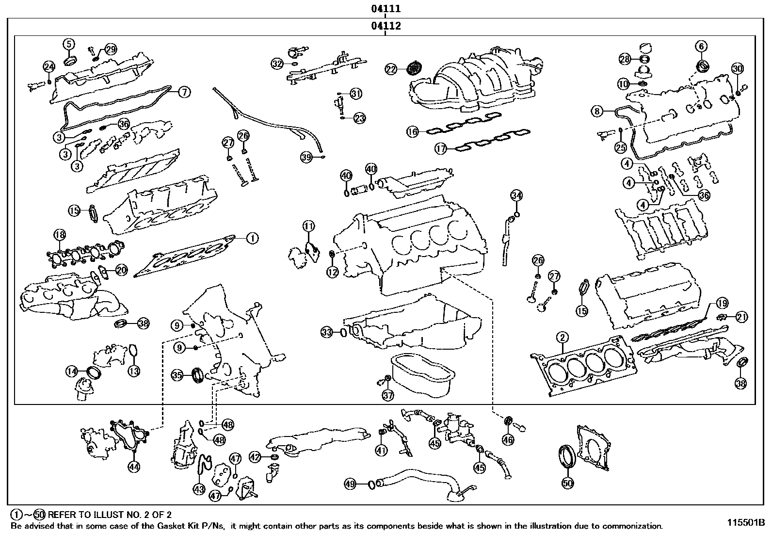 1103 — ENGINE OVERHAUL GASKET KIT
