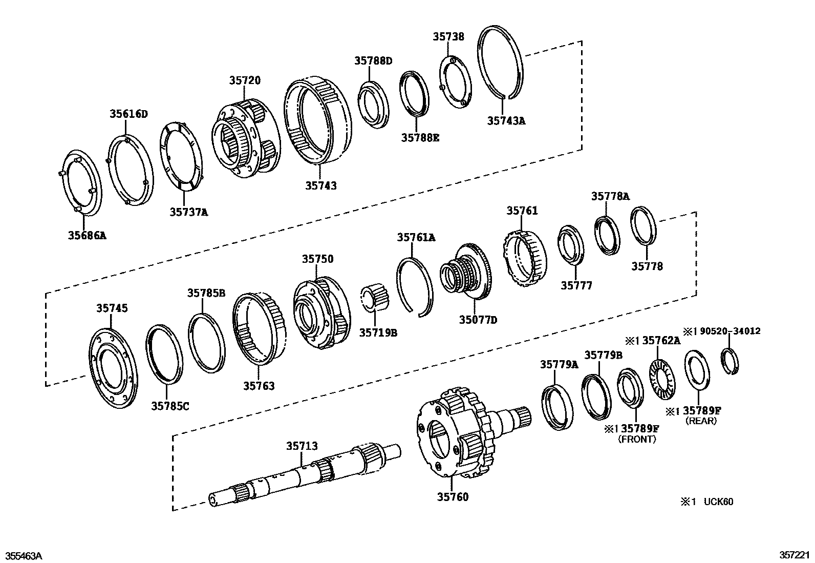 3510 — PLANETARY GEAR, REVERSE PISTON & COUNTER GEAR(ATM)