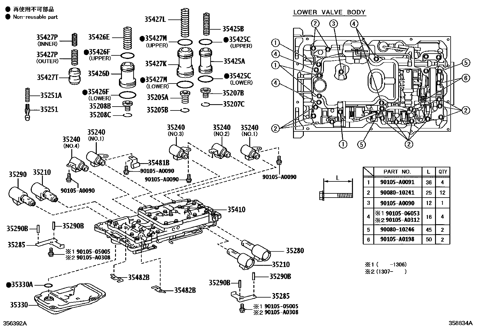 3512 — VALVE BODY & OIL STRAINER (ATM)