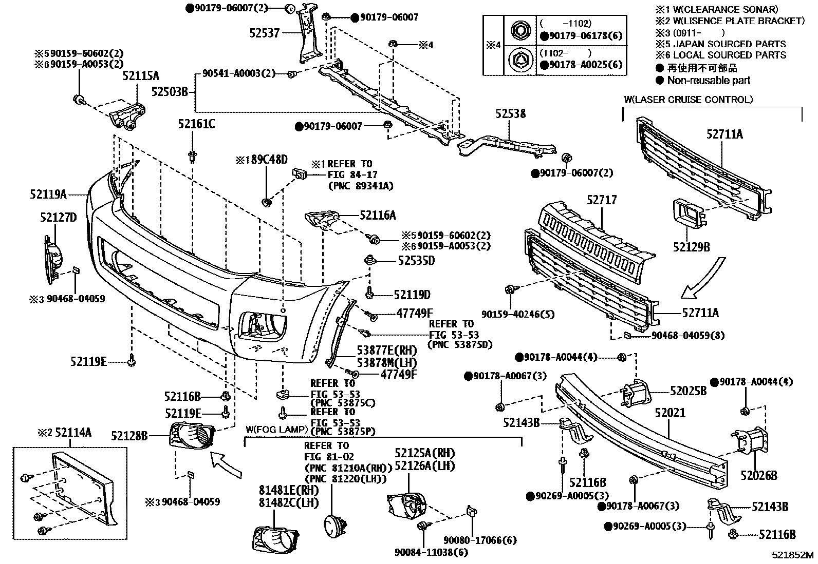 5252 — FRONT BUMPER & BUMPER STAY