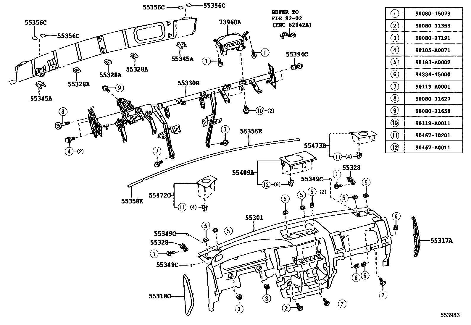 5551 — INSTRUMENT PANEL & GLOVE COMPARTMENT