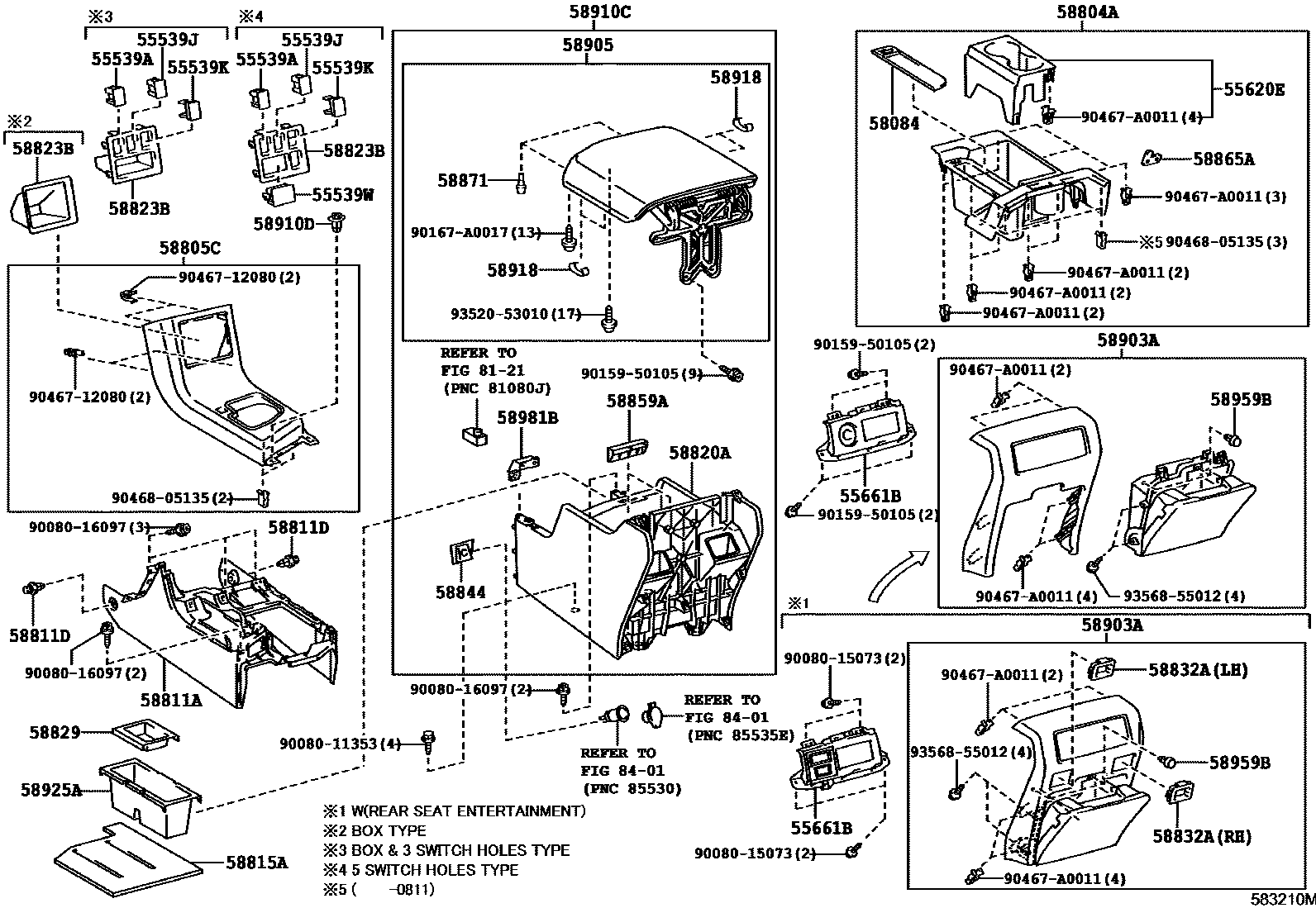 5855 — CONSOLE BOX & BRACKET