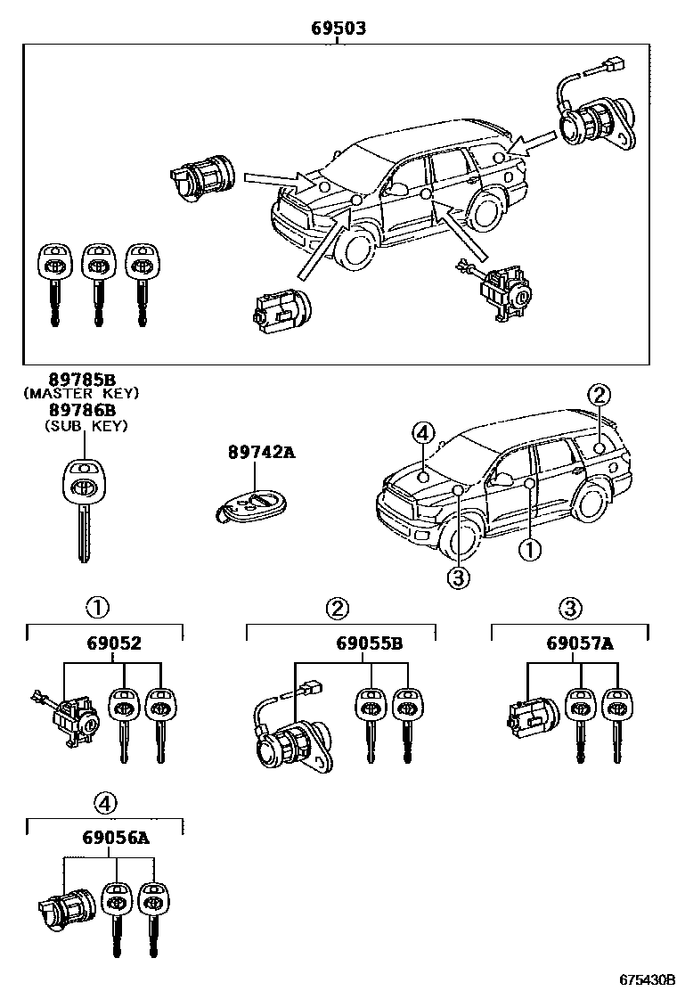 6765 — LOCK CYLINDER SET