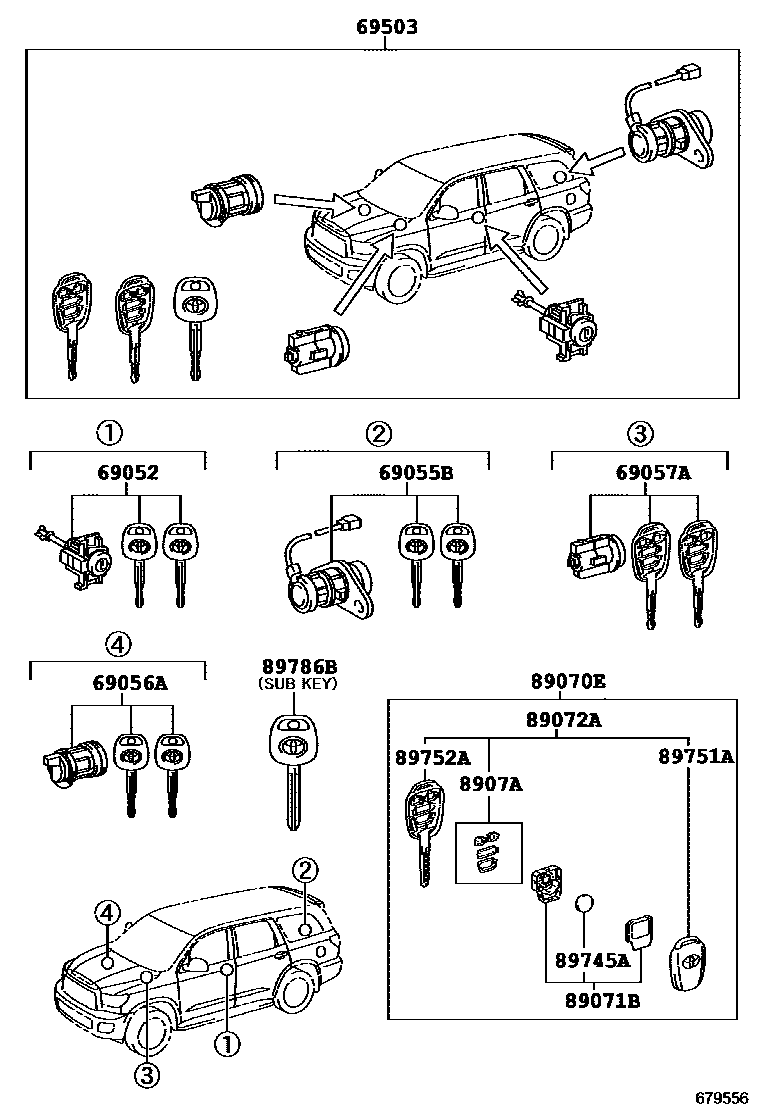 6765 — LOCK CYLINDER SET