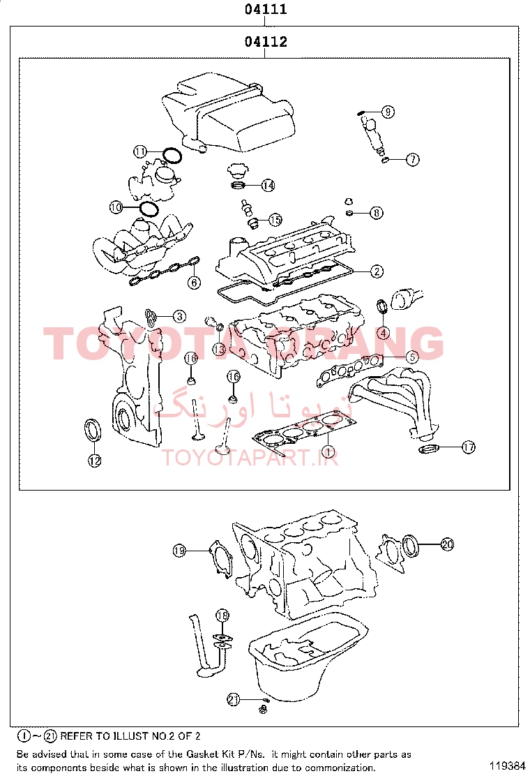 واشرجات کامل یاریس