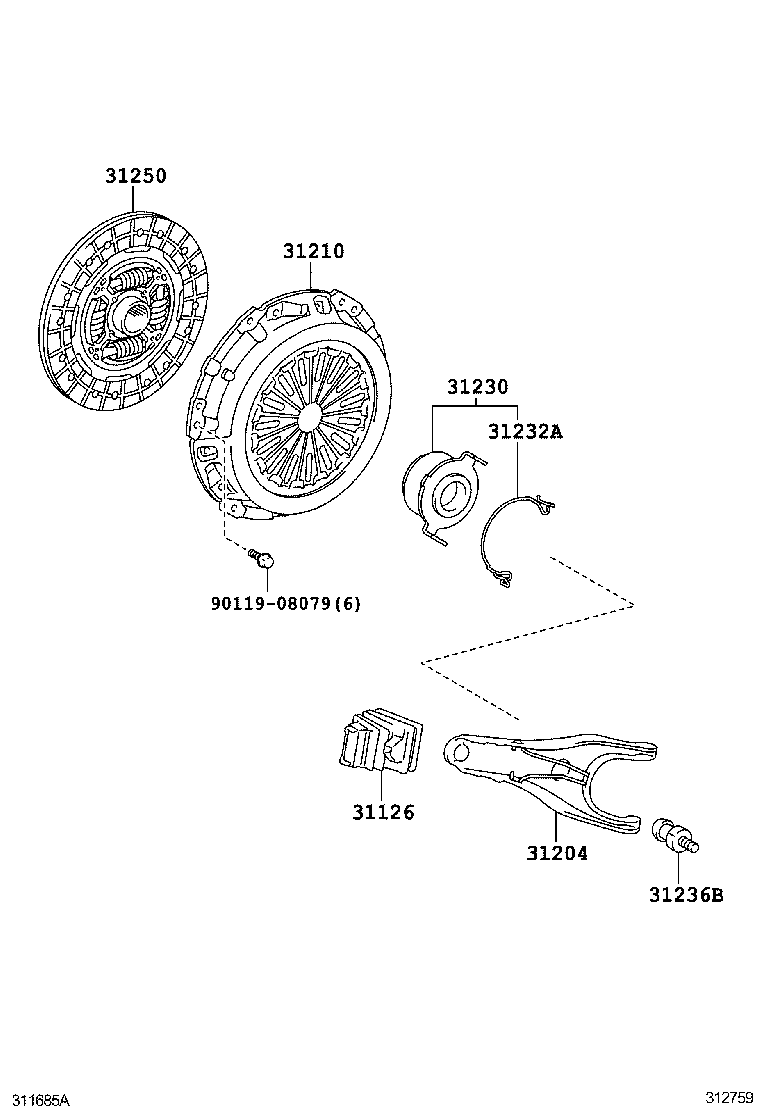 دیکس وصفحه کلاچ کرولا