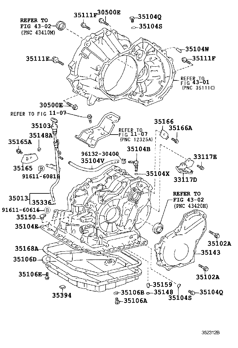 مجموعه پوسته گیربگس کرولا