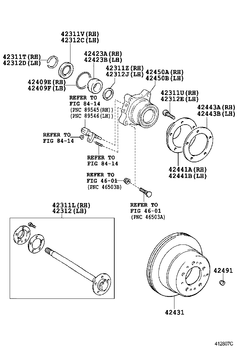 دیسک چرخ عقب و توپی LX570