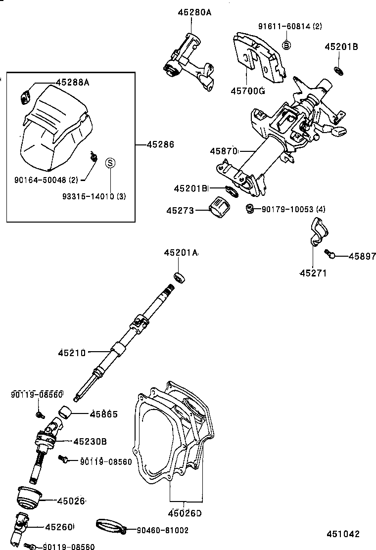تلسکوپی کامل فرمان و قاب فرمان کمری