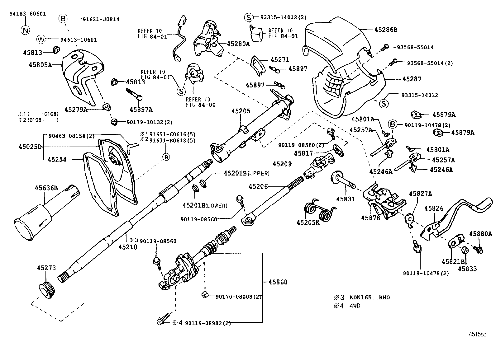 تلسکوپی کامل فرمان و قاب فرمان هایلوکس