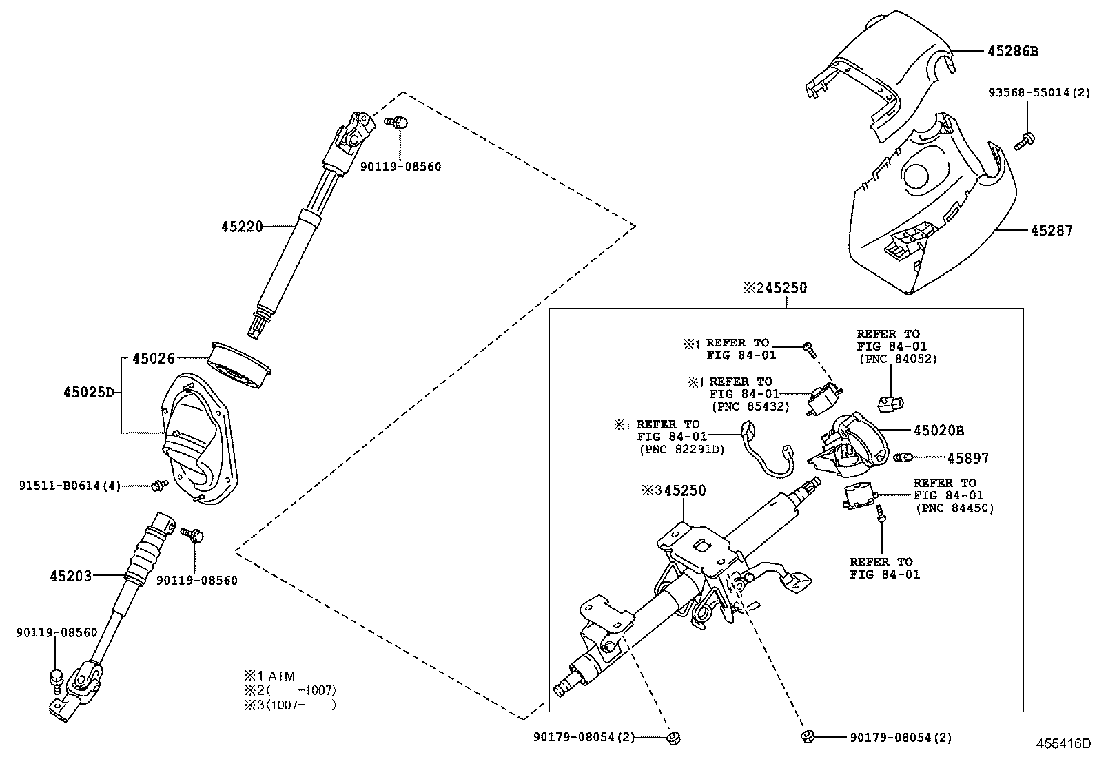 تلسکوپی کامل فرمان و قاب فرمان پرادو
