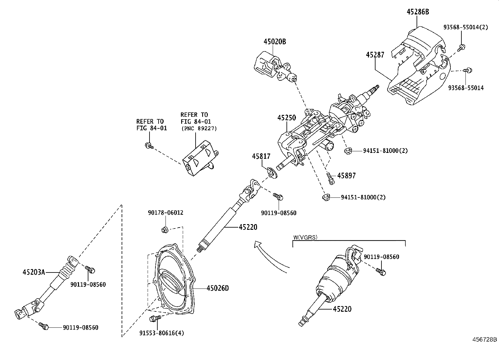 تلسکوپی کامل فرمان و قاب فرمان لندکروزر