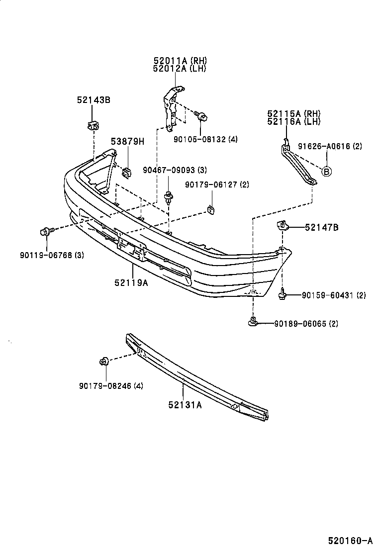 سپر جلو و قطعات زیر مجموعه ان کرولا