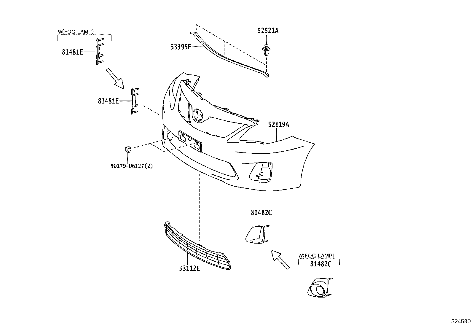 سپر جلو و قطعات زیر مجموعه ان کرولا