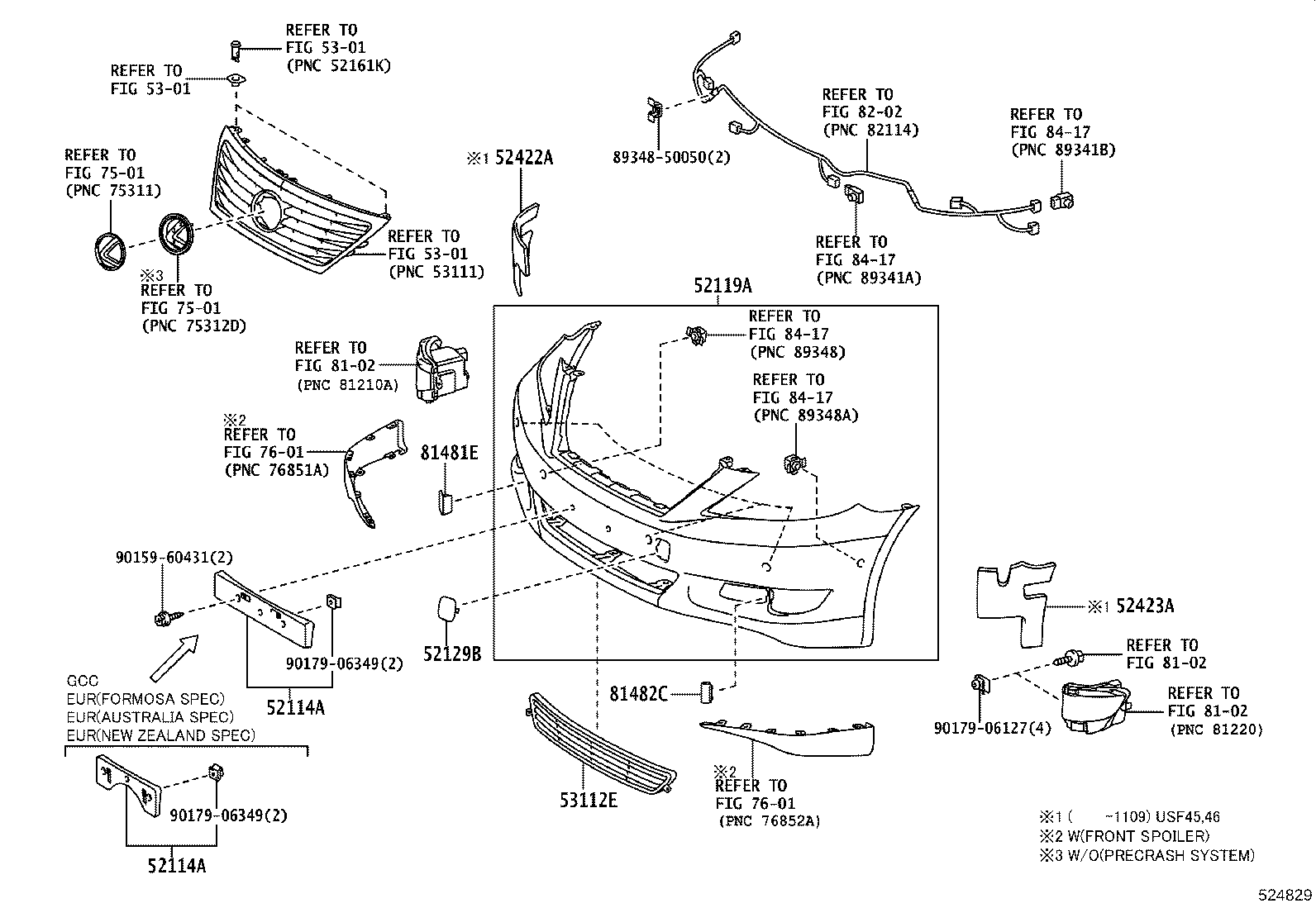سپر جلو و قطعات زیر مجموعه ان LS