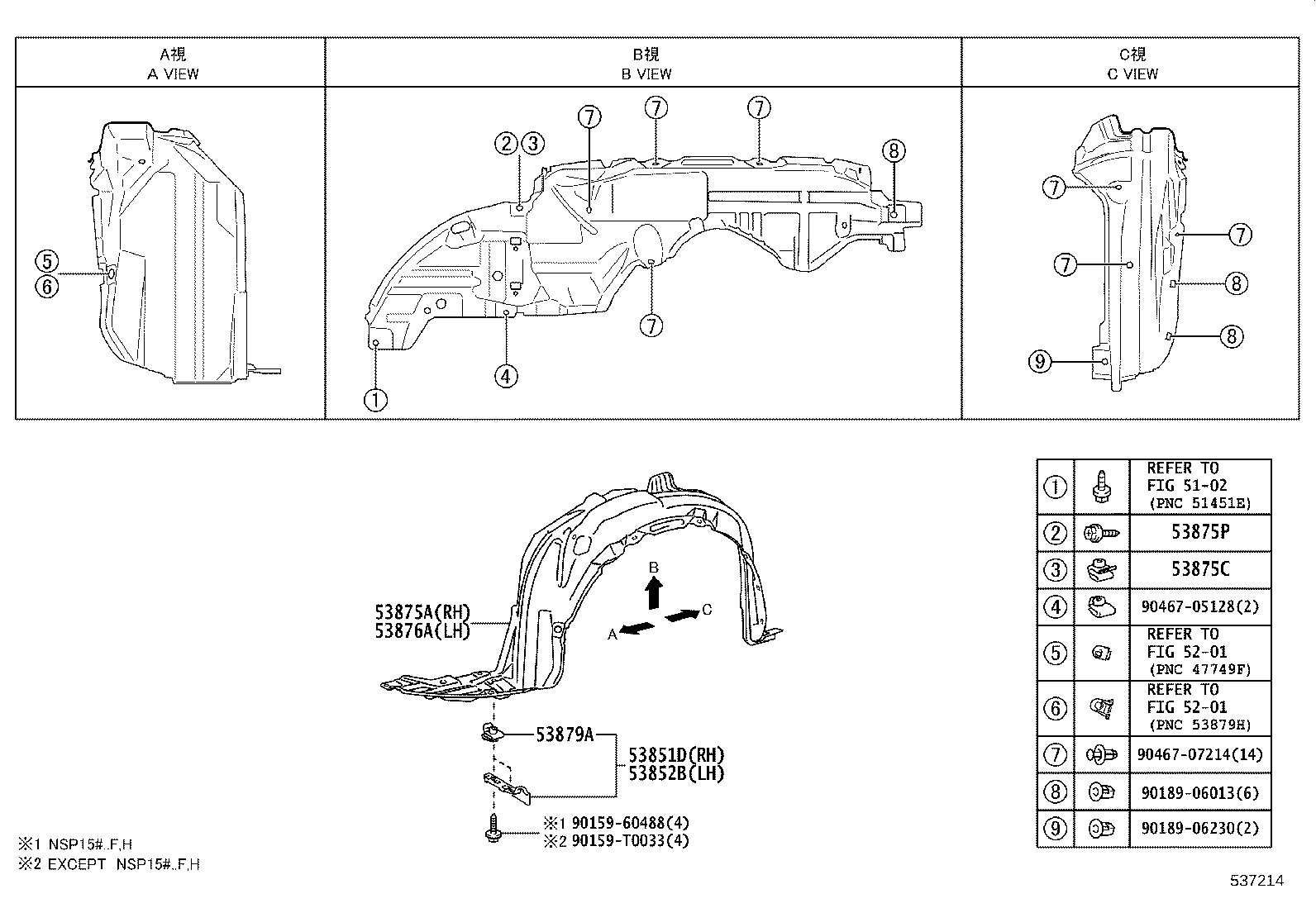 کاپوت و گلگیر جلو یاریس