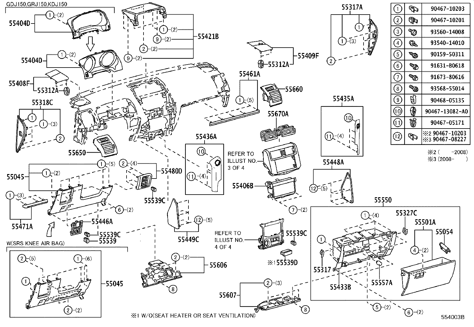 مجموعه داشبورد و تفنگی پرادو