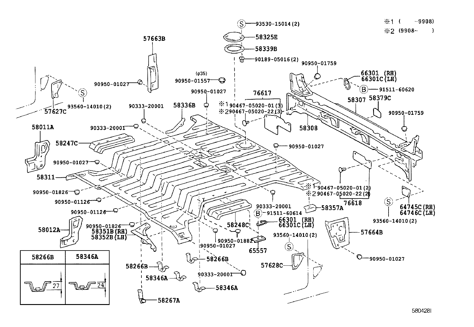 قطعات کف اتاق و سر شاستی لندکروزر