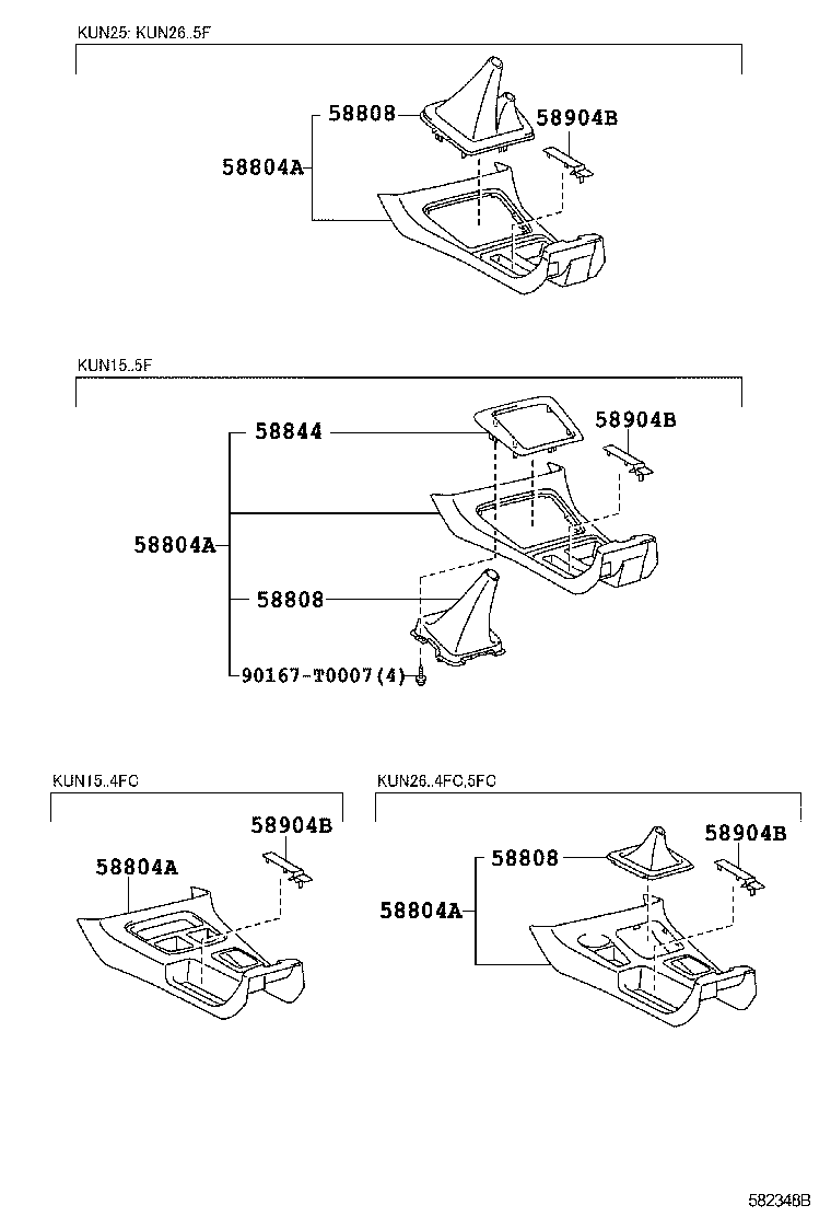 جعبه کنسول وسط و طاقچه روی آن هایلوکس