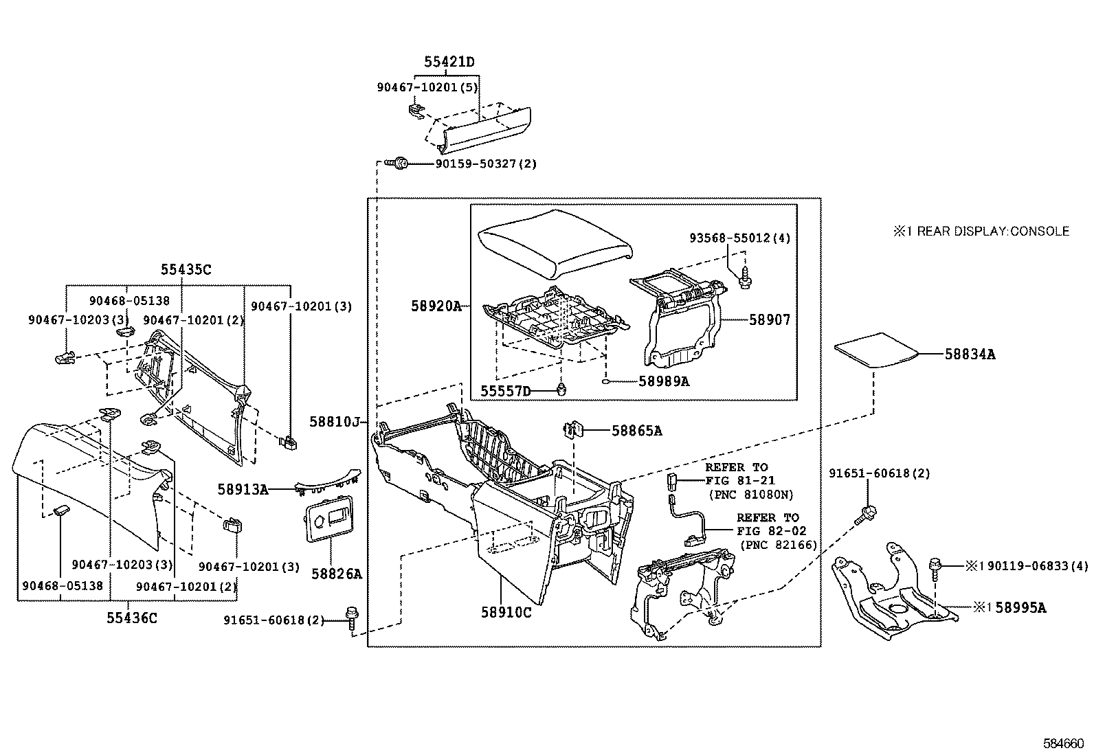 کنسول وسط و متعلقات آن LS