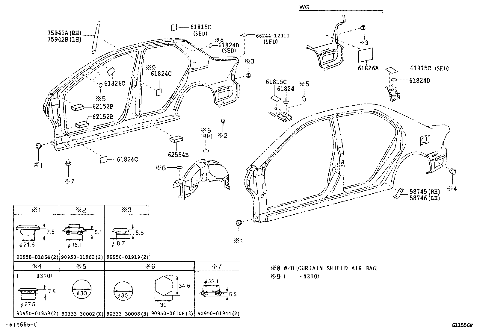 قطعات اطراف بدنه کرولا
