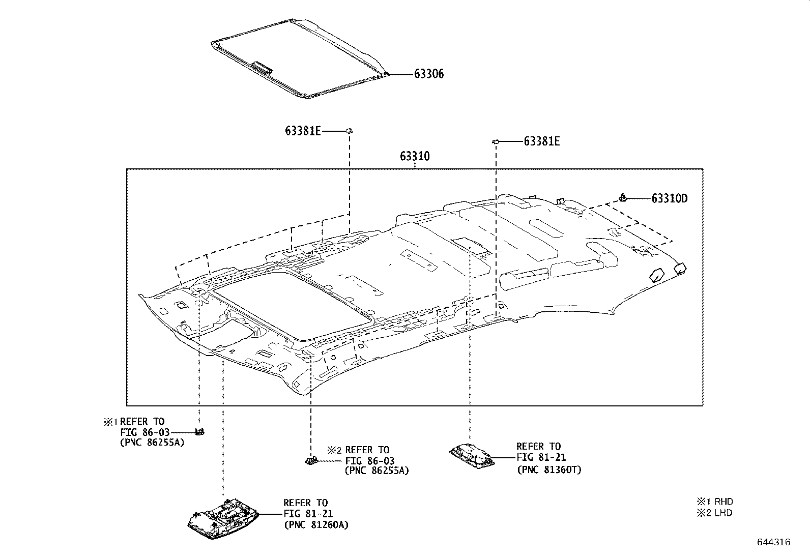 نمدی سقف RX350