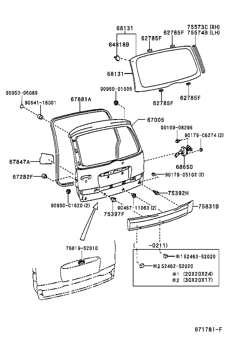 درب عقب و قطعات ان یاریس