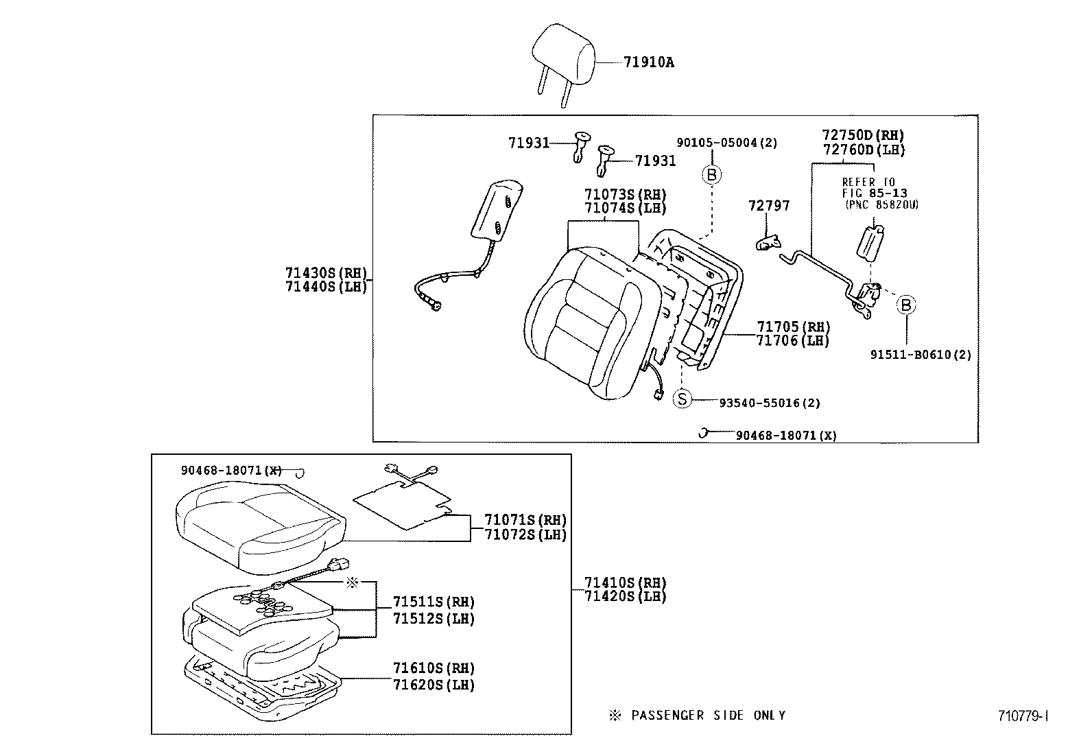 صندلی های جلو و قعطات ان GS