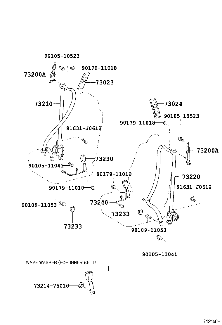 کمربندها صندلی پرادو