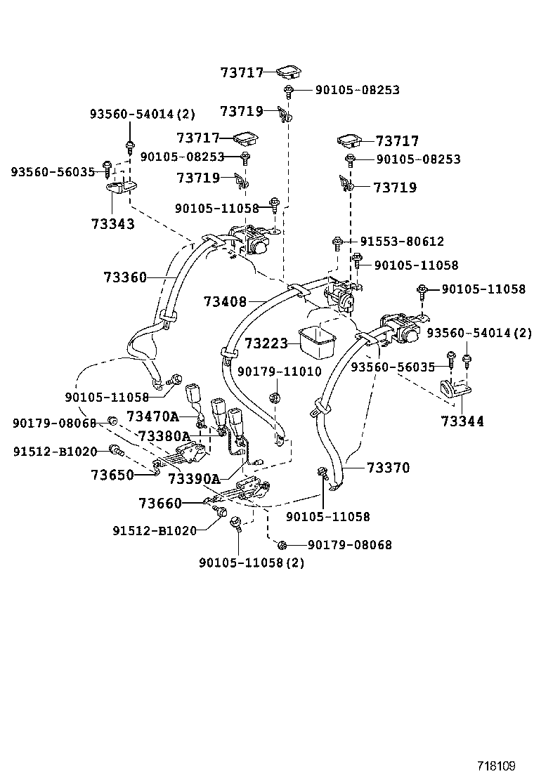 مجموعه کمربند ها و صندلی جلو LS