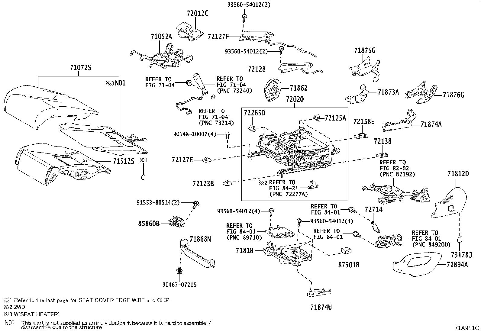 صندلی های جلو و قعطات ان LS