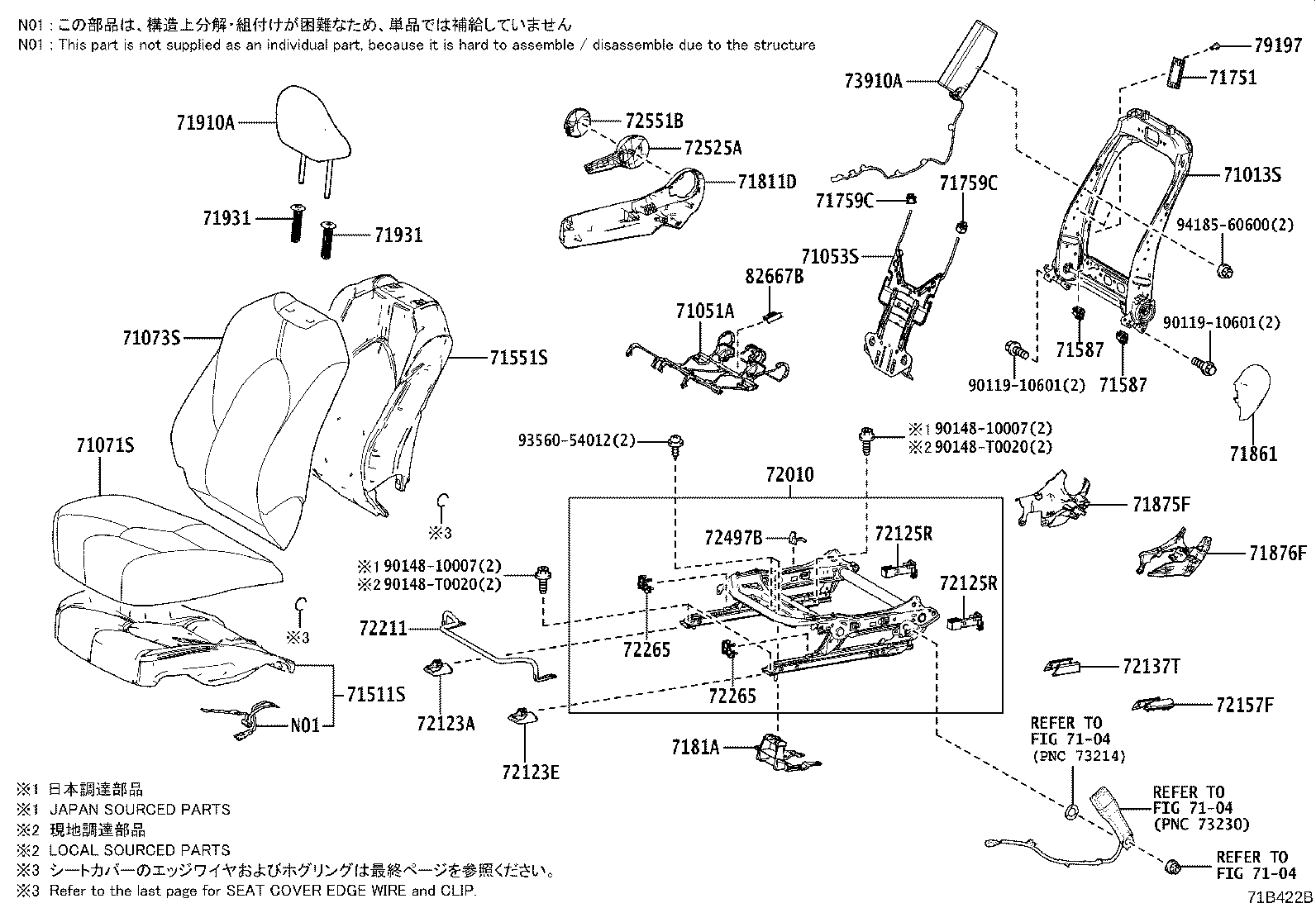 صندلی های جلو و قعطات ان کمری