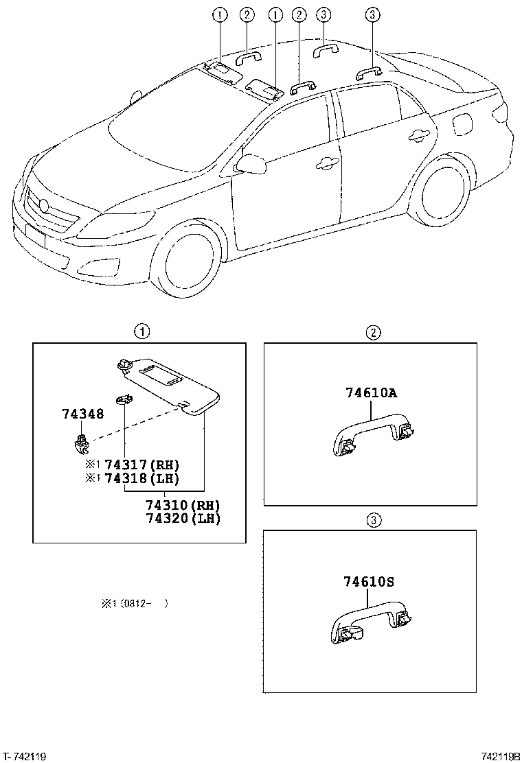 افتاب گیرها و قابهای کیدهای شیشه بالا برها کرولا