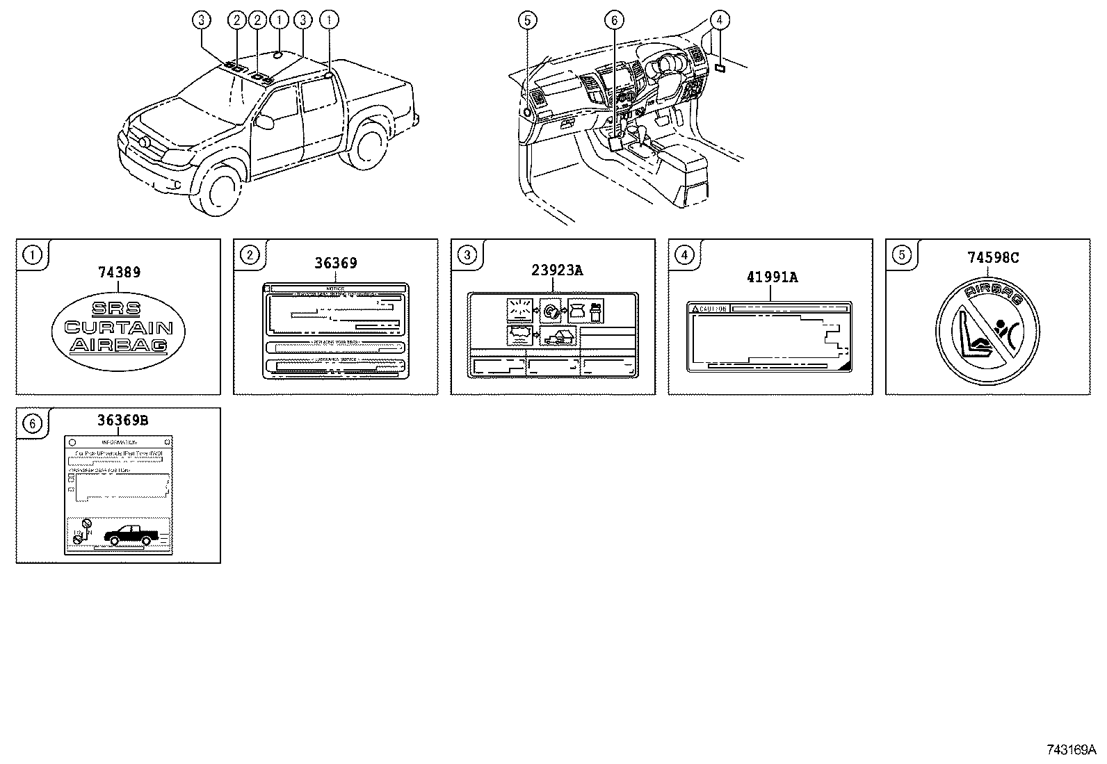 برچسب هشدار هایلوکس