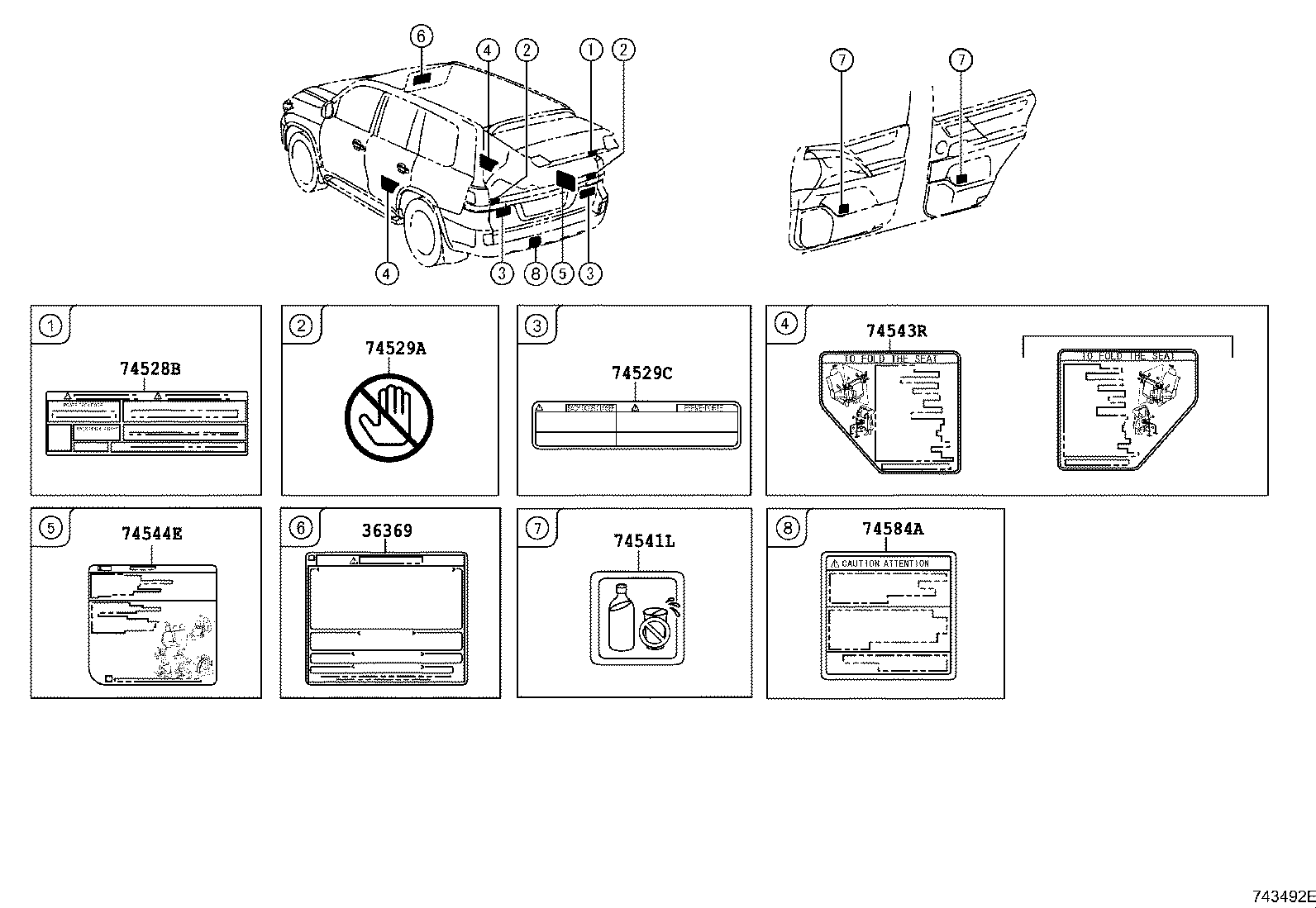 برچسب هشدار لندکروزر