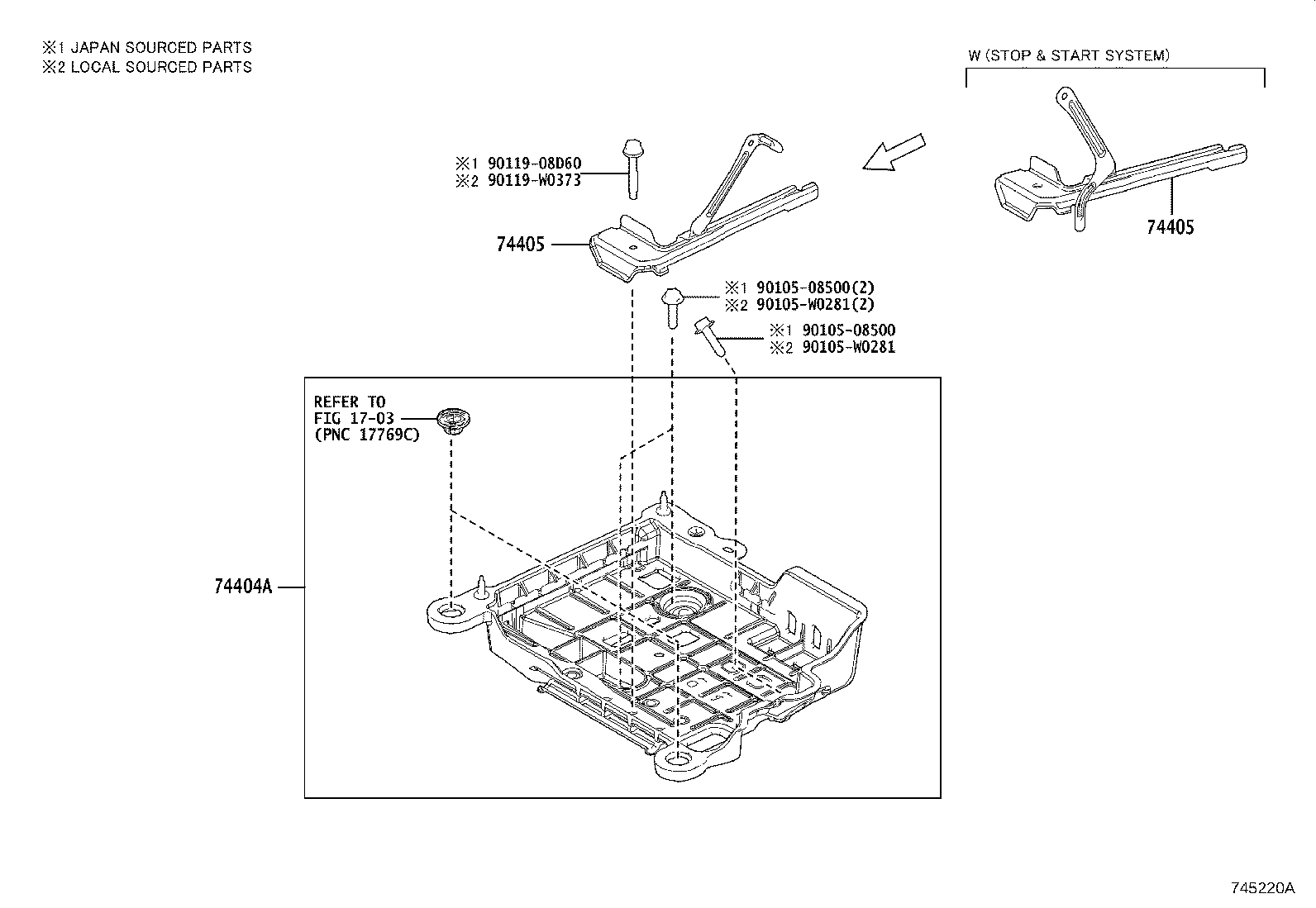 بست و نگهدارنده باطری یاریس